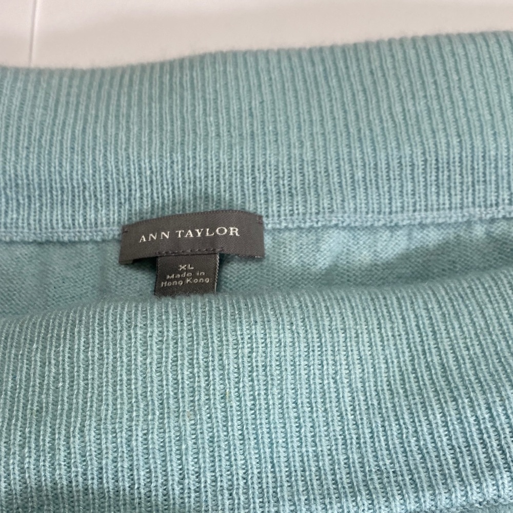 100% Cashmere, Light Blue knit Pants Ann Taylor - Picture 2 of 7